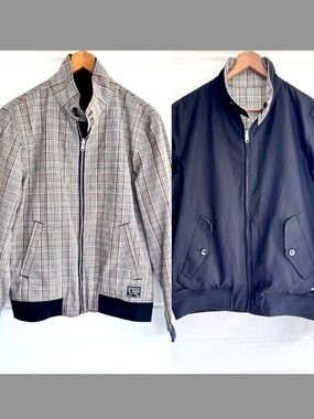 SCOTCH & SODA Plaid Reversible Bomber Jacket - M